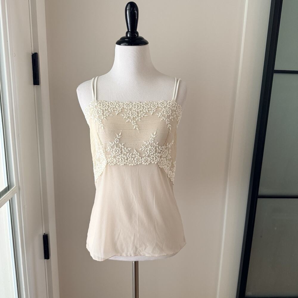 Wacoal Womens Camisole Lingerie Top Size L Style 831191 Ivory Cream Embrace